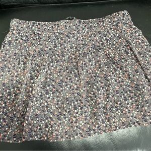American Eagle Purple Floral Mini Skirt Flowy Women's Medium Lined